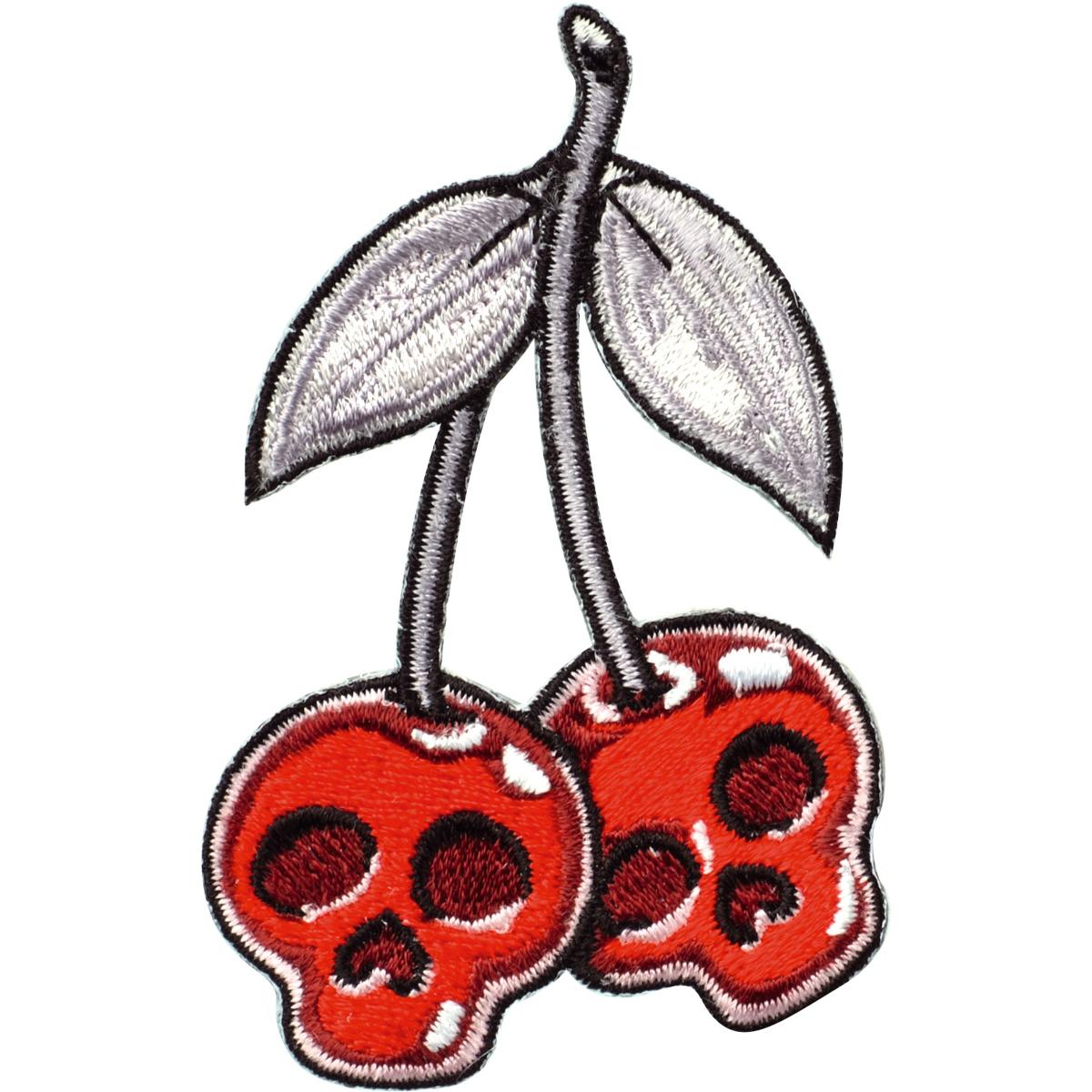 Amazing Cherry Skulls Tattoos Design