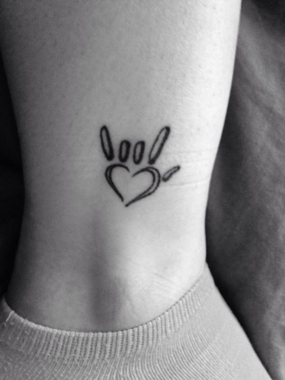 Amazing I Love You Sign Tattoo Idea