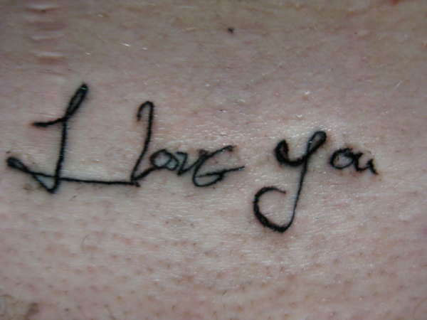 Amazing I Love You Tattoo Idea