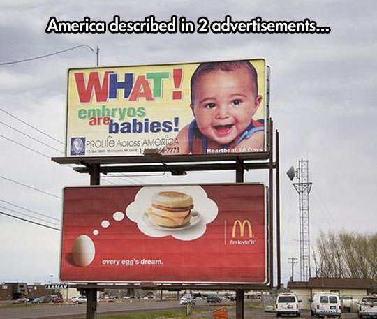 America Described In 2 Advertisement Funny Picture