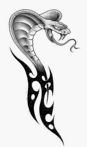 Attractive Black Ink Snake Tattoo Design By Markfellows