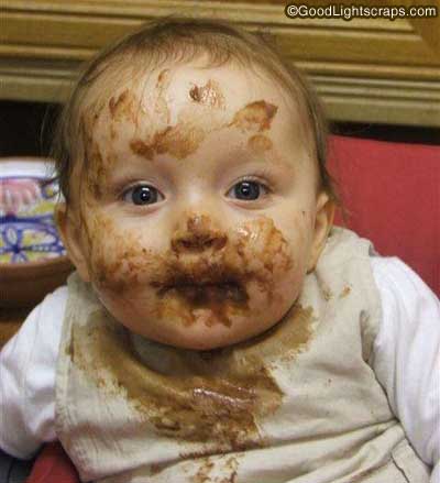 Baby After Eating Food Funny Photo