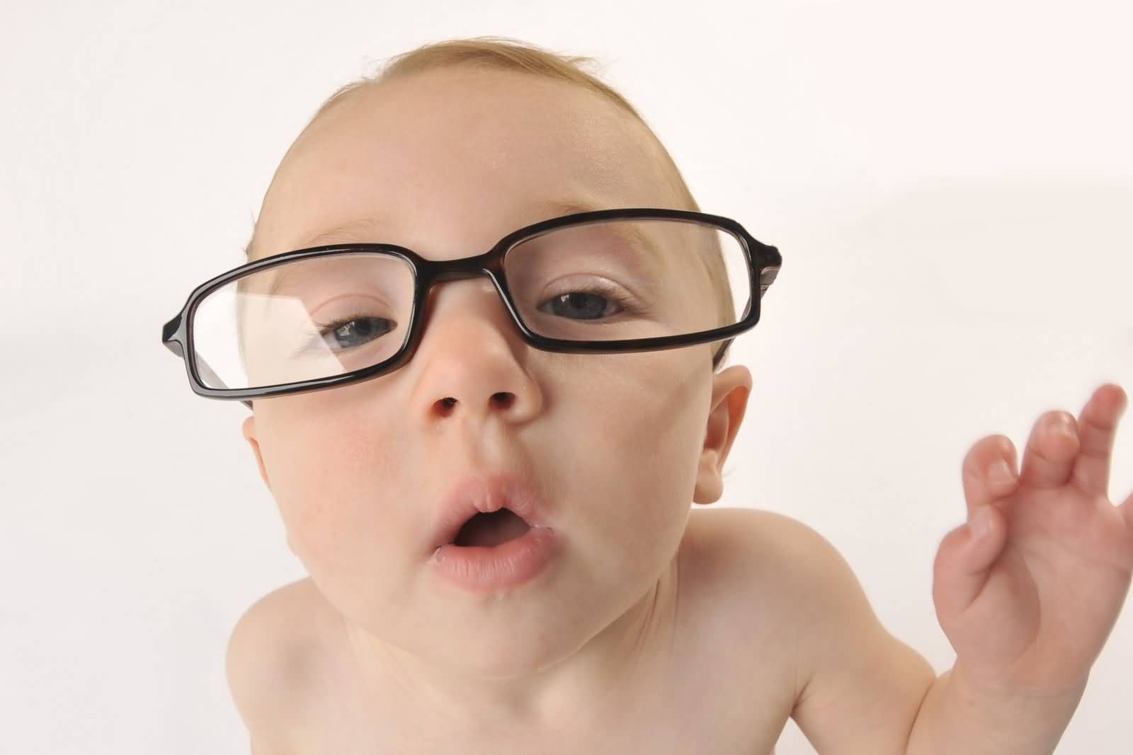 Baby Wearing Spectacles Funny Picture