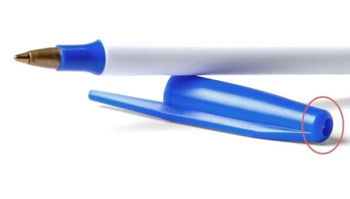 Ball Ink Pen Lid With Hole