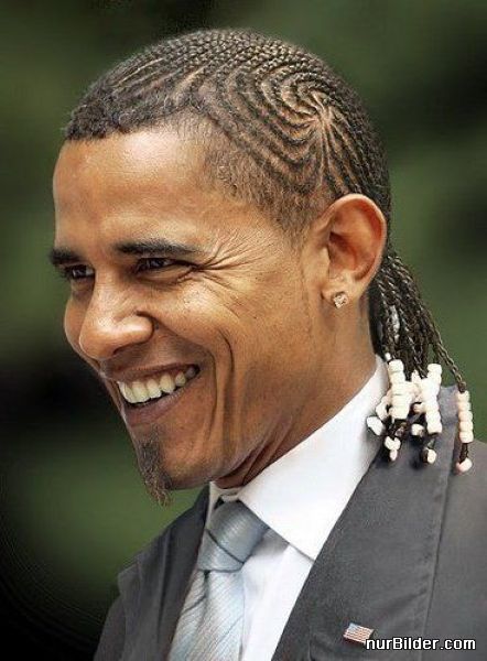 Barack Obama Funny Cornrow Haircut