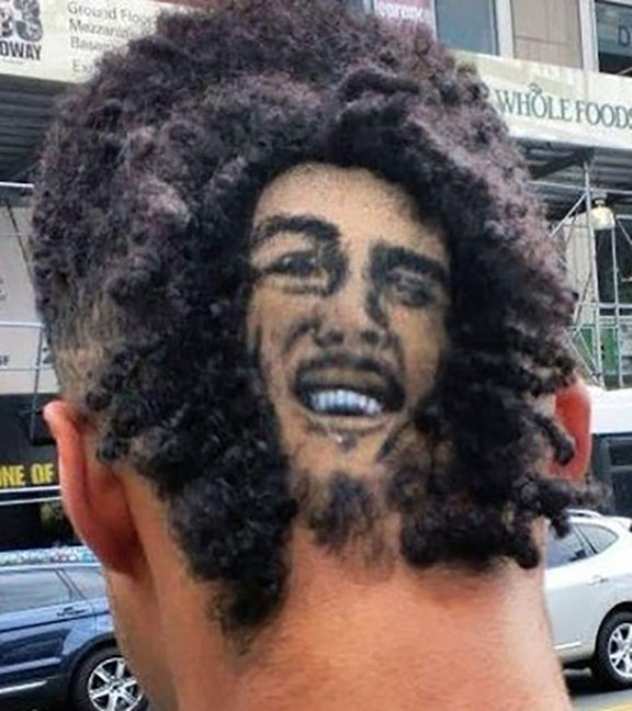 Bob Marley Face  Funny Haircut