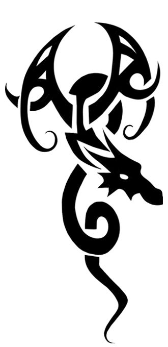 Celtic Black Dragon Tattoo Design