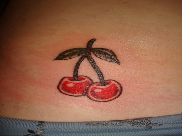 Cherry Tattoo On Hip
