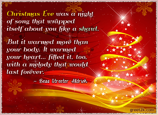 Christmas Eve Was A Night Of Song That Wrapped Itself About You Like A Shawl Glitter