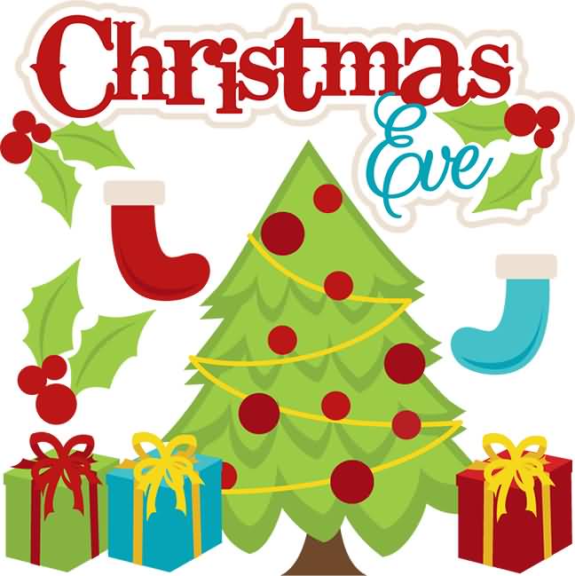Christmas Eve Tree And Gifts Clipart