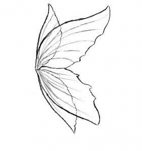 Classic Black Fairy Wings Tattoo Design
