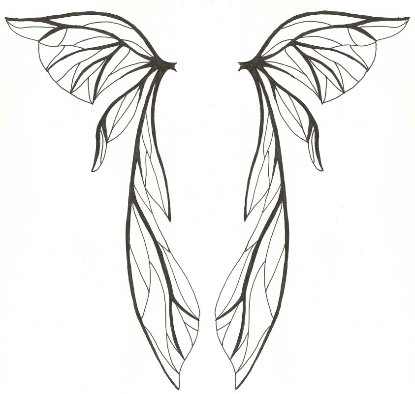 Classic Fairy Wings Tattoo Design