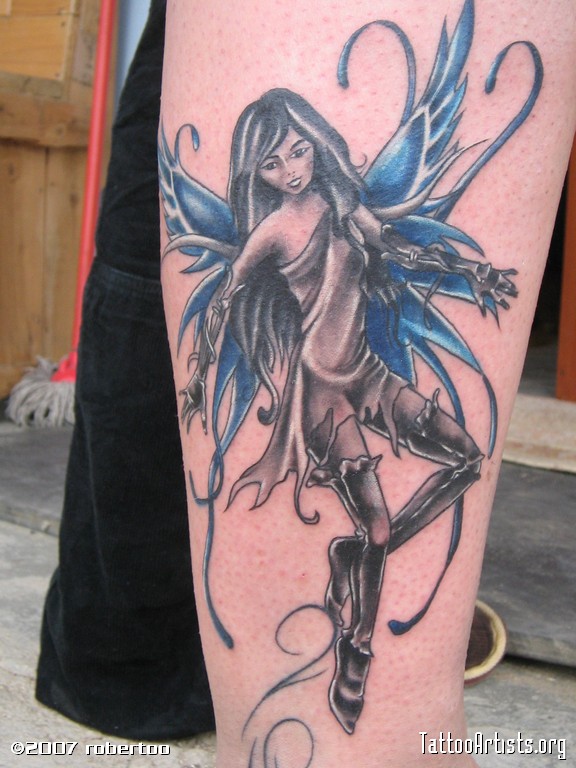 Classic Flying Fairy Tattoo Design For Sleeve