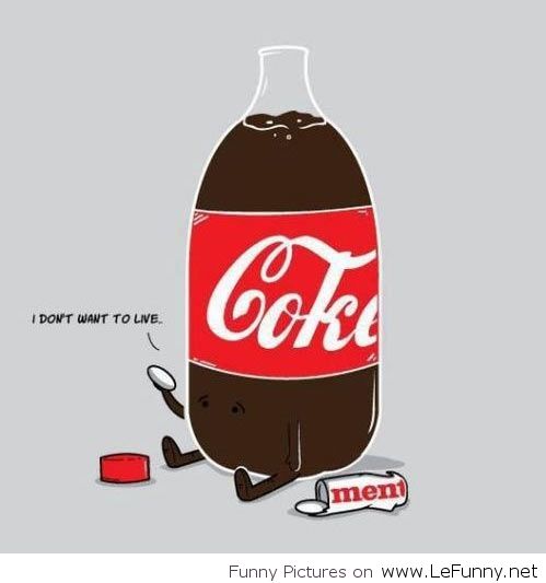 Coke Eat Mint To Die Funny Suicide