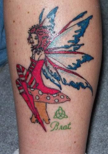 Colorful Fairy Tattoo Design For Forearm