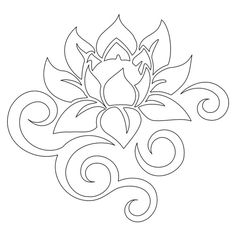 Cool Tribal Lotus Tattoo Design