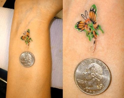 Cute Colorful Fairy Tattoo Design For Wrist