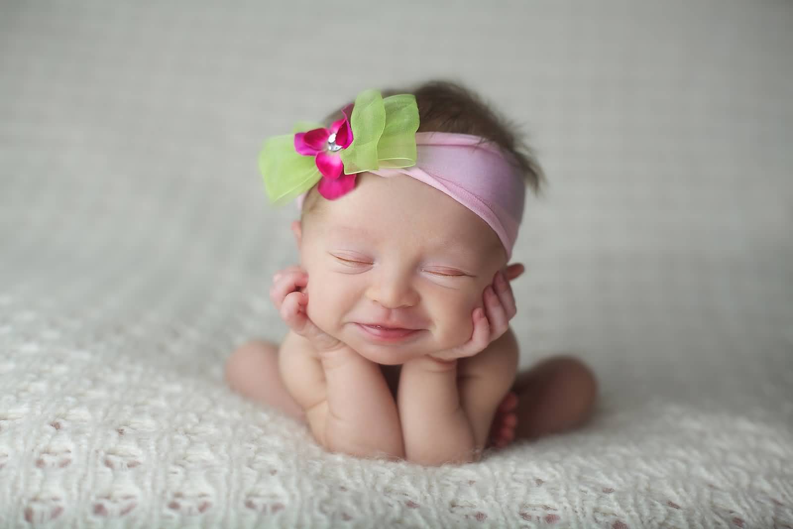 Cute Funny Baby Girl Sleeping Photo