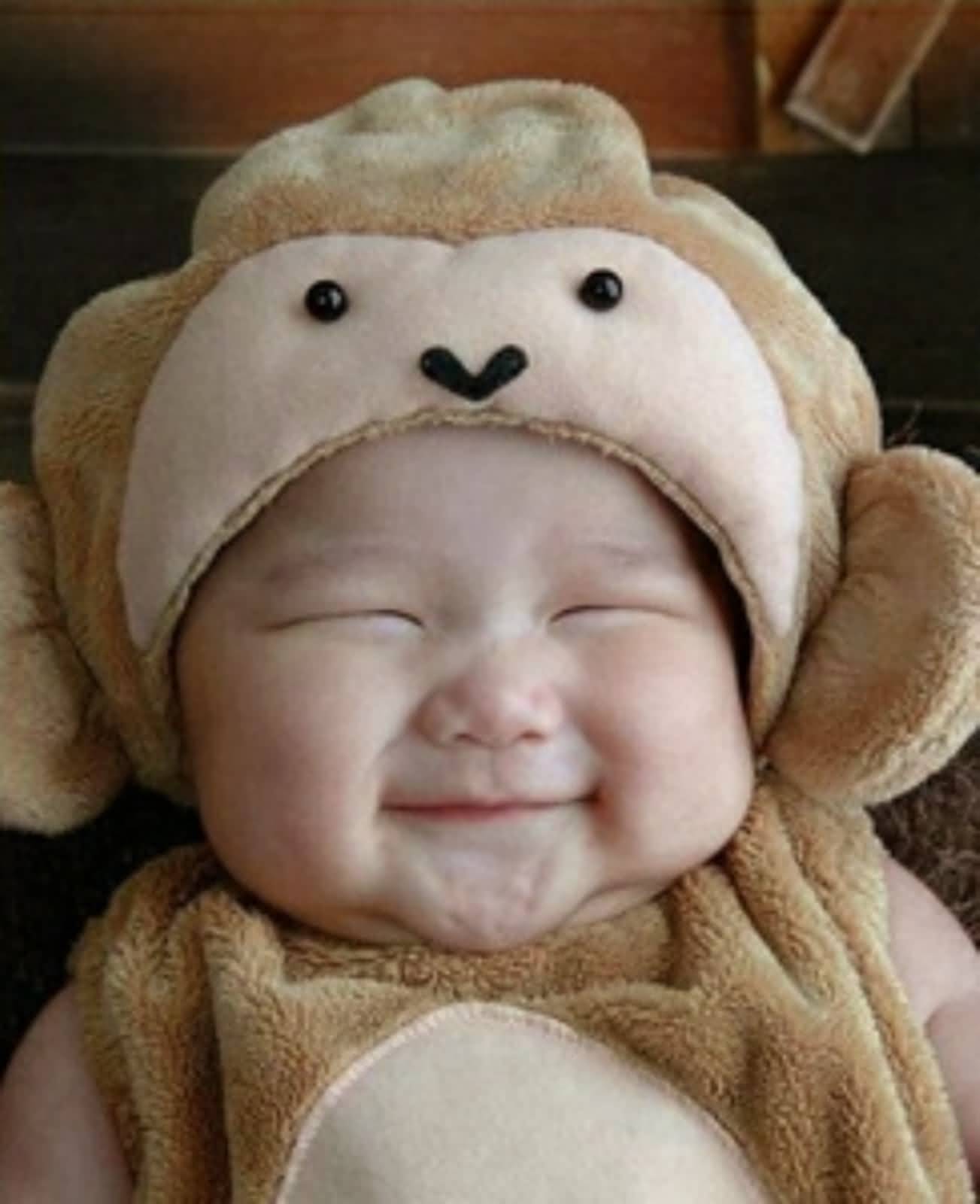 Cute Funny Baby Smile During Sleeping Picture