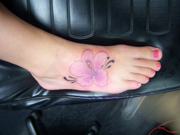 Cute Lily Flower Tattoo On Ankle
