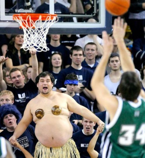 Distracting Basketball Player Funny Picture