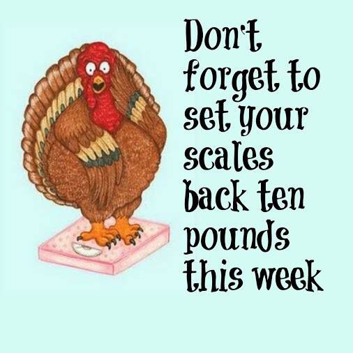 Don’t Forget To Set Your Scales Back Ten Pounds This Week Funny Thanksgiving