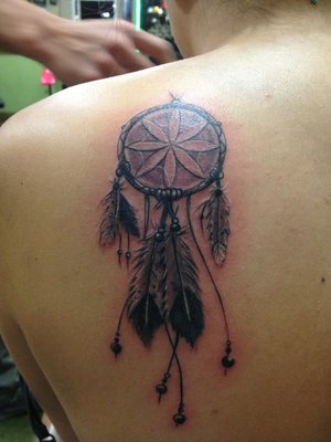 Dreamcatcher Back Shoulder Tattoos
