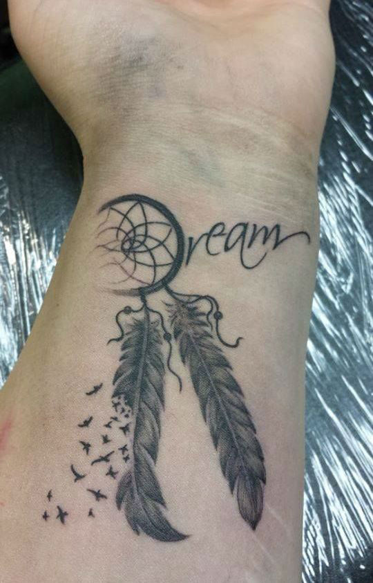 Dreamcatcher Tattoo On Left Wrist