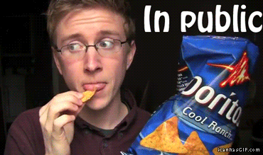 Eating Doritos Chips In Public Vs At Home Funny Gif