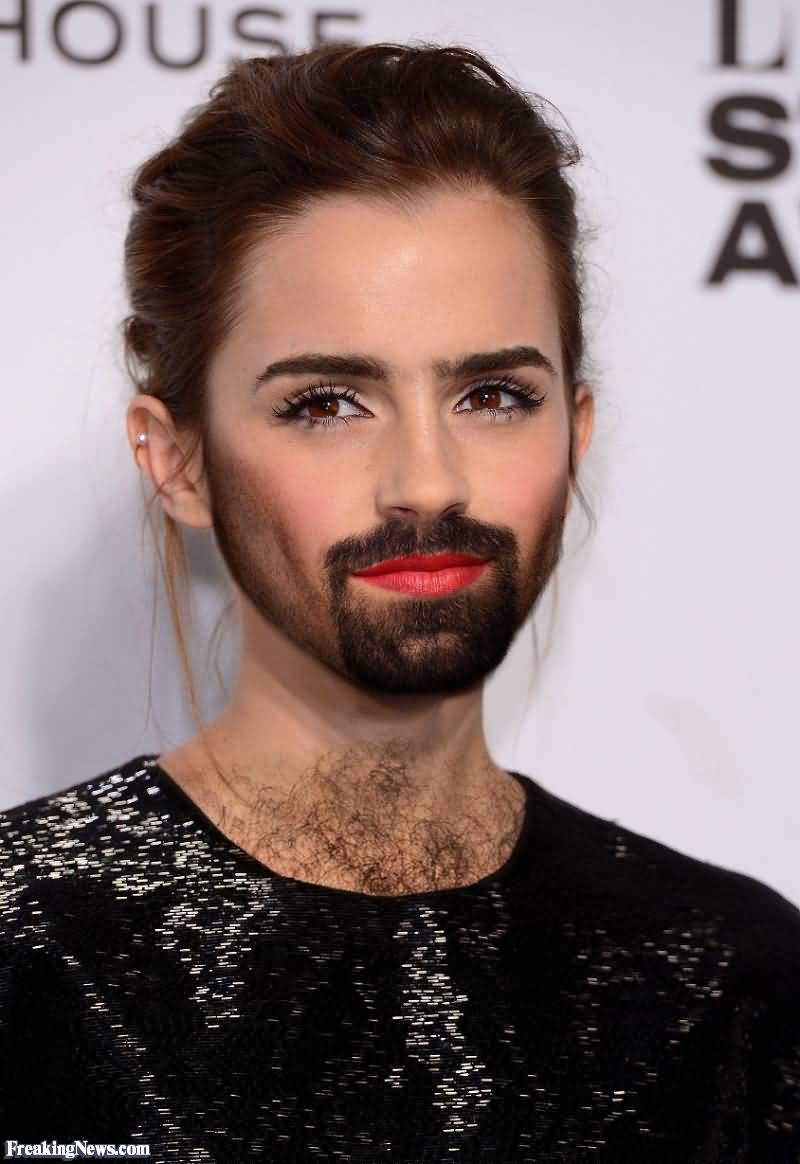 Emma Watson With A Beard Picture