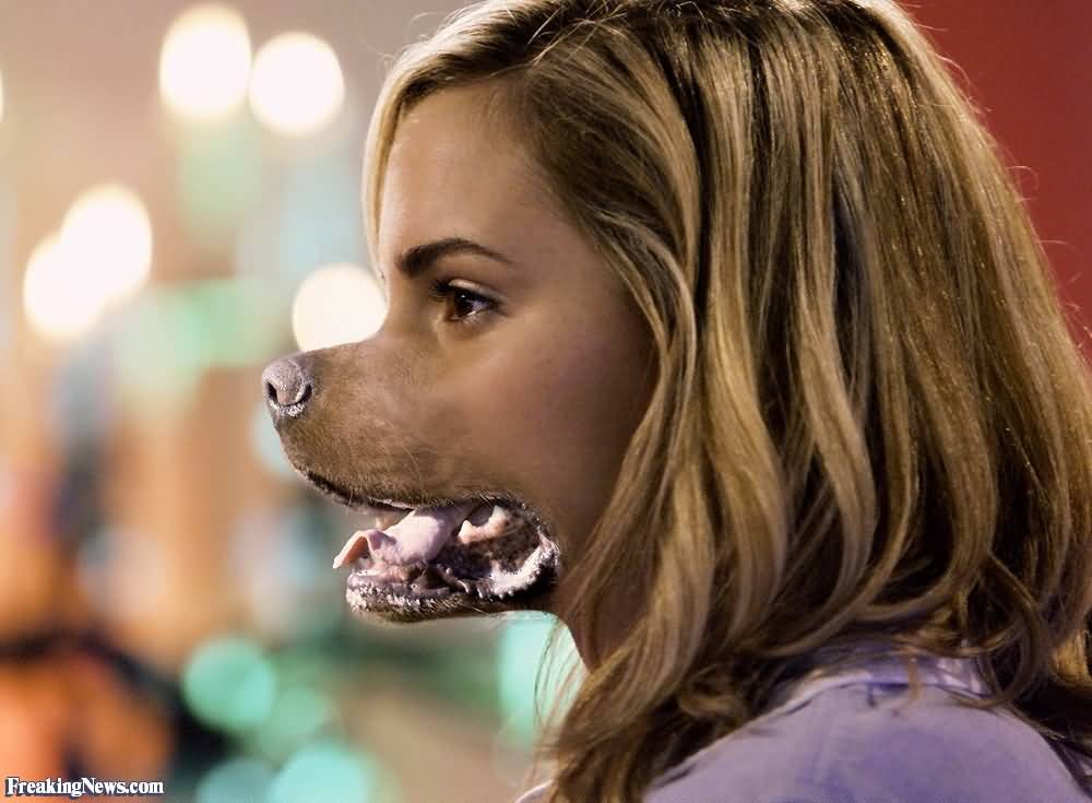 Emma Watson With Dog Mouth