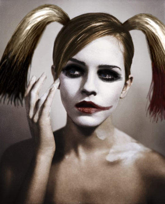 Emma Watson With Funny Makeup Picture