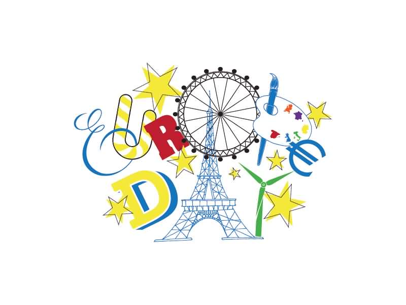 Europe Day Wishes Clipart
