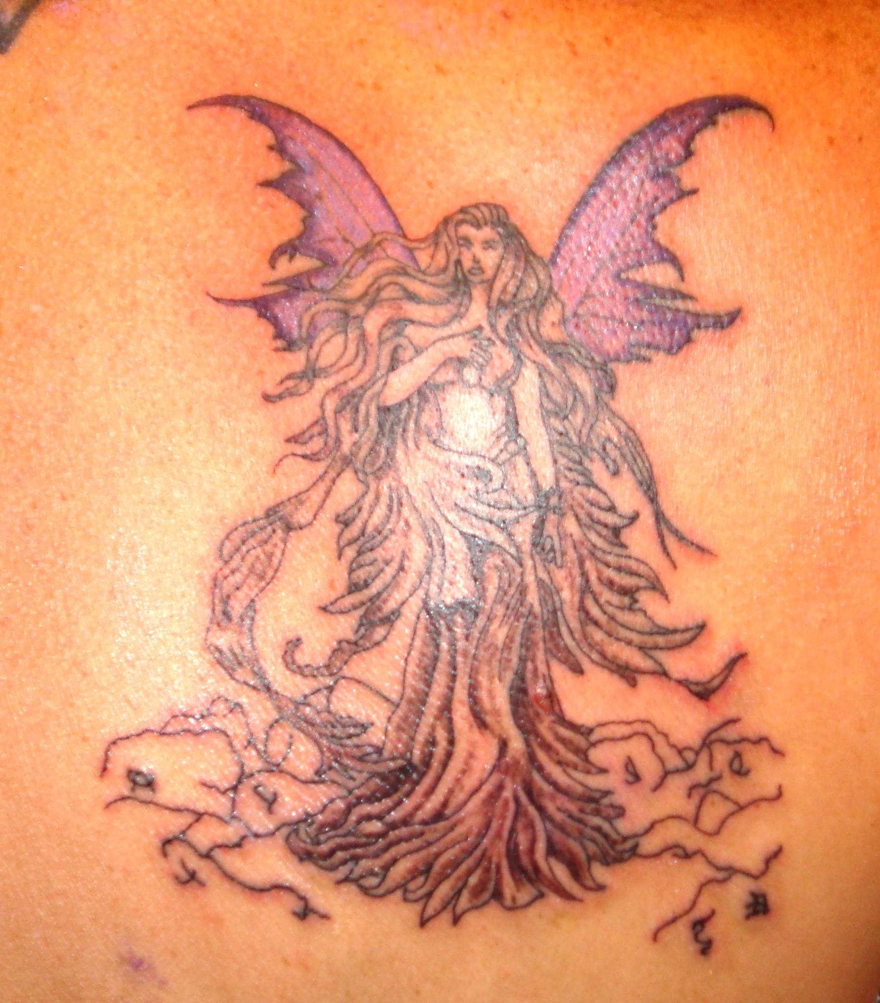 Fairy With Fairy Dust Tattoo Design For Women