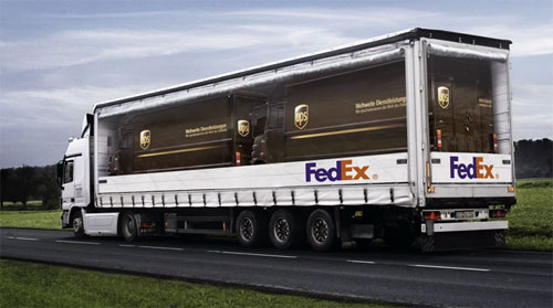 Fedex Advertisement Truck Funny Picture