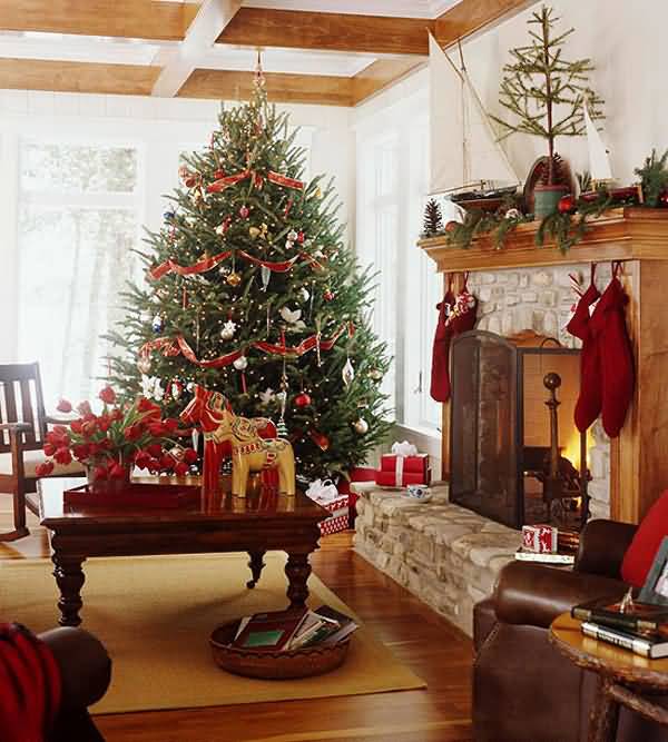 Fireplace Decoration Ideas For Christmas
