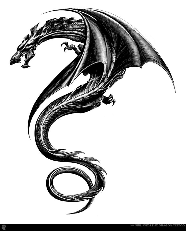Flying Dragon Tattoo Design Sample