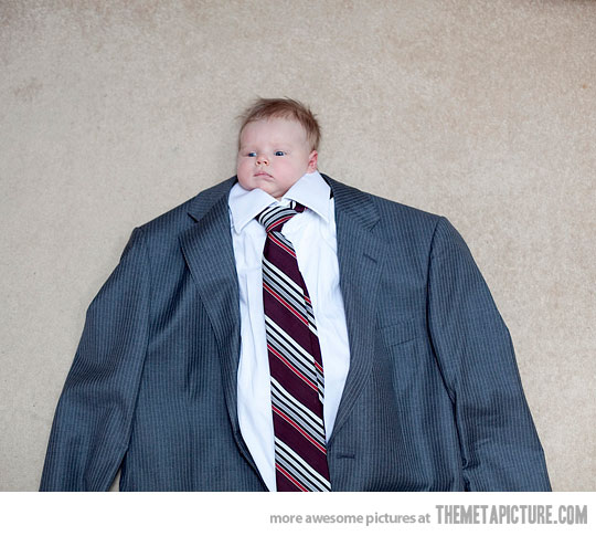Funny Baby Wearing Suit