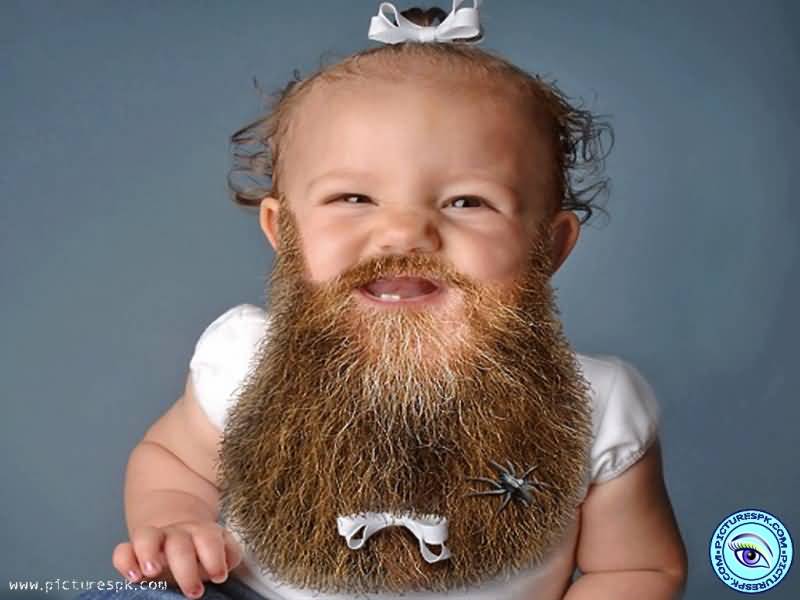 Funny Beard Kid Picture