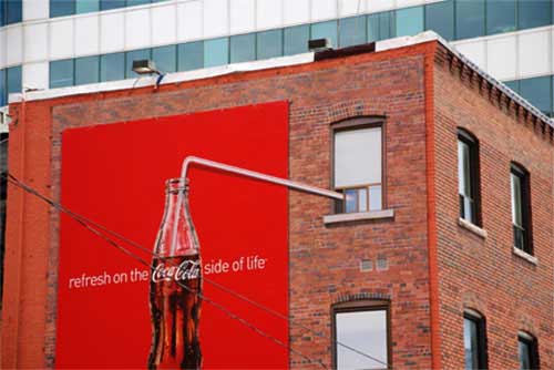 Funny Coca Cola Advertisement Signboard