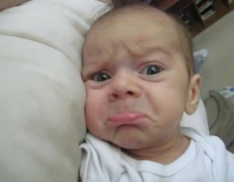 Funny Crying Baby Face Photo
