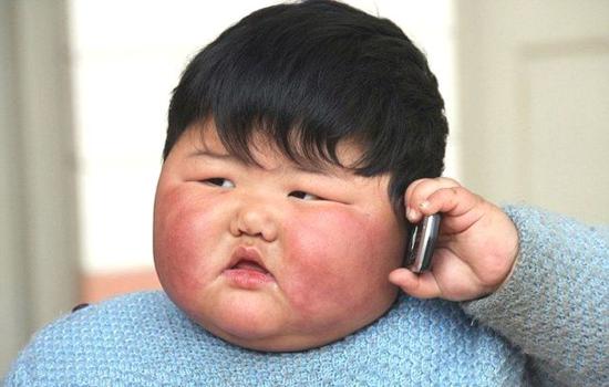 Funny Fat Baby Calling On Phone Picture