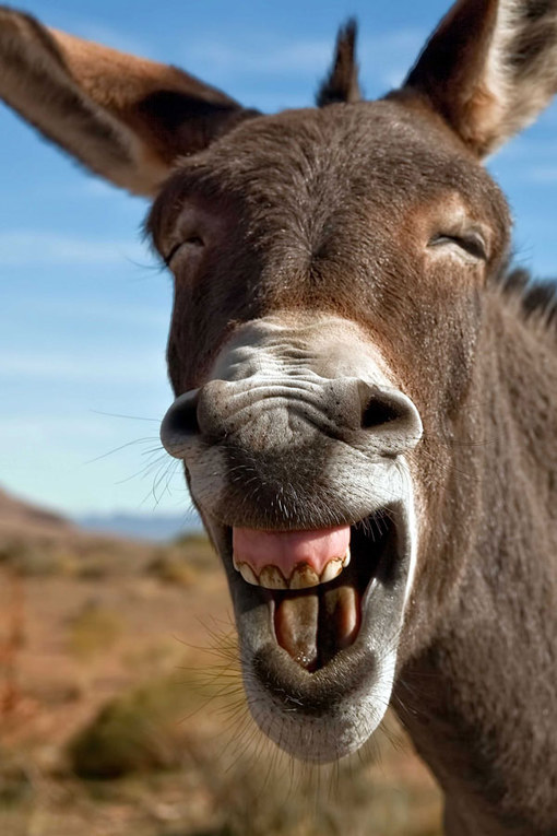 Funny Laughing Donkey