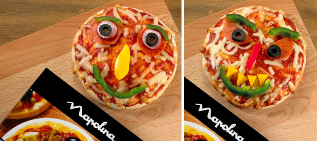 Funny Pizza Faces Picture