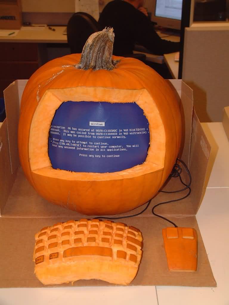 Funny Pumpkin Computer
