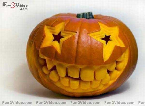 Funny Pumpkin Face Picture