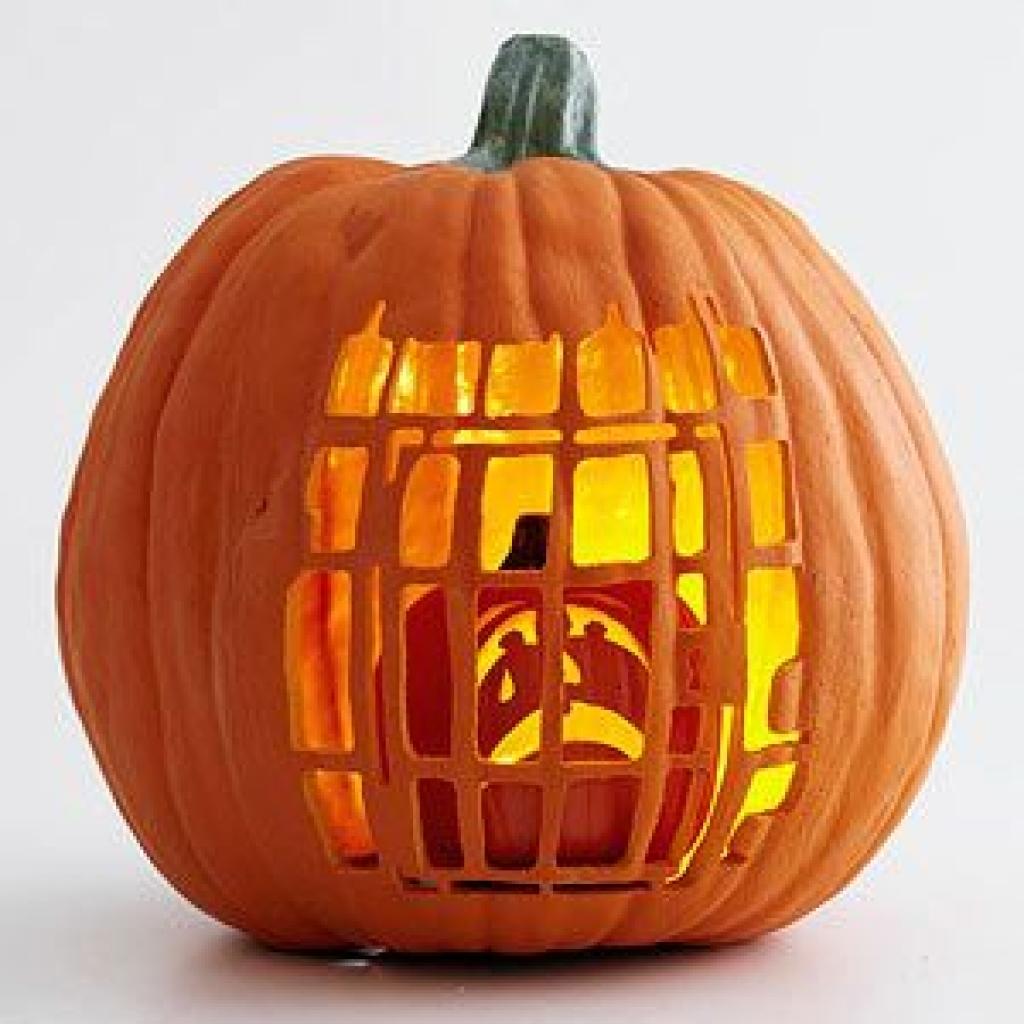Funny Pumpkin In Jail Photo