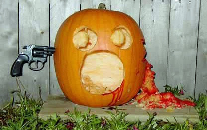 Funny Pumpkin Suicide Photo