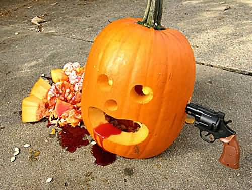 Funny Pumpkin Suicide