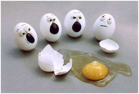 Funny Scared Eggs